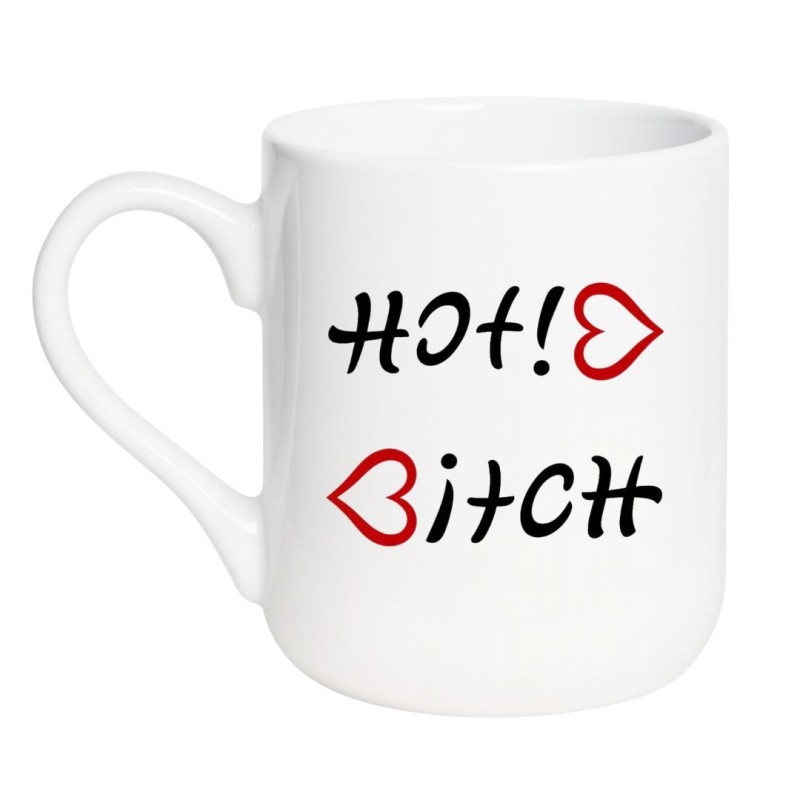 Kubek elegancki biały 330 ml z wulgarnym napisem – must-have dla kawoszy