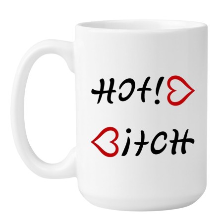 Kubek duży biały 450 ml z chamskim nadrukiem – idealny do pracy