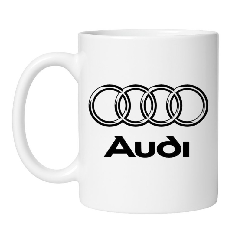 Śmieszny kubek biały 330 ml z nadrukiem motoryzacyjnym – świetny dla kierowców