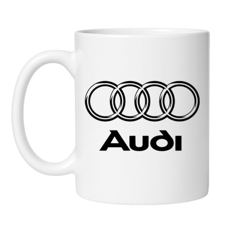 Śmieszny kubek biały 330 ml z nadrukiem motoryzacyjnym – świetny dla kierowców