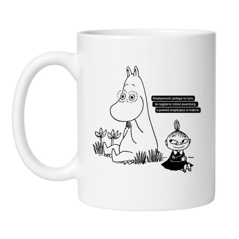 Śmieszny kubek biały 330 ml z motywem kreskówkowym – zabawny gadżet do pracy