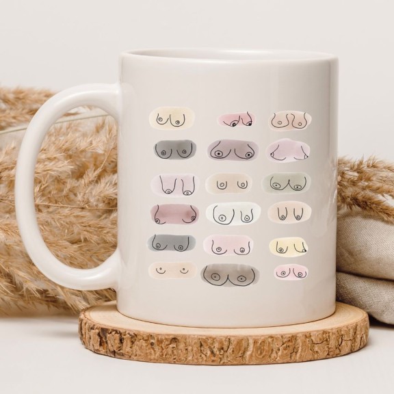 Kubek biały 330 ml z zabawną ilustracją, świetny śmieszny kubek do domu