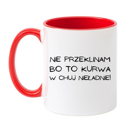 Biały kubek z wulgarnym nadrukiem – idealny dla ludzi z dystansem