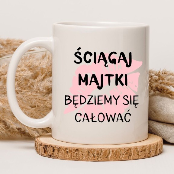 Kubek biały 330 ml z chamskim nadrukiem bez cenzury – śmieszny prezent do biura