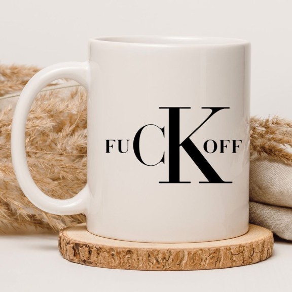 Kubek biały 330 ml z napisem bez cenzury – elegancki chamski kubek dla odważnych