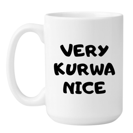 Kubek duży biały 450 ml z nadrukiem bez cenzury – must-have dla fanów czarnego humoru