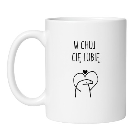 Śmieszny kubek biały 330 ml z humorystycznym nadrukiem – doskonały gadżet do biura lub domu