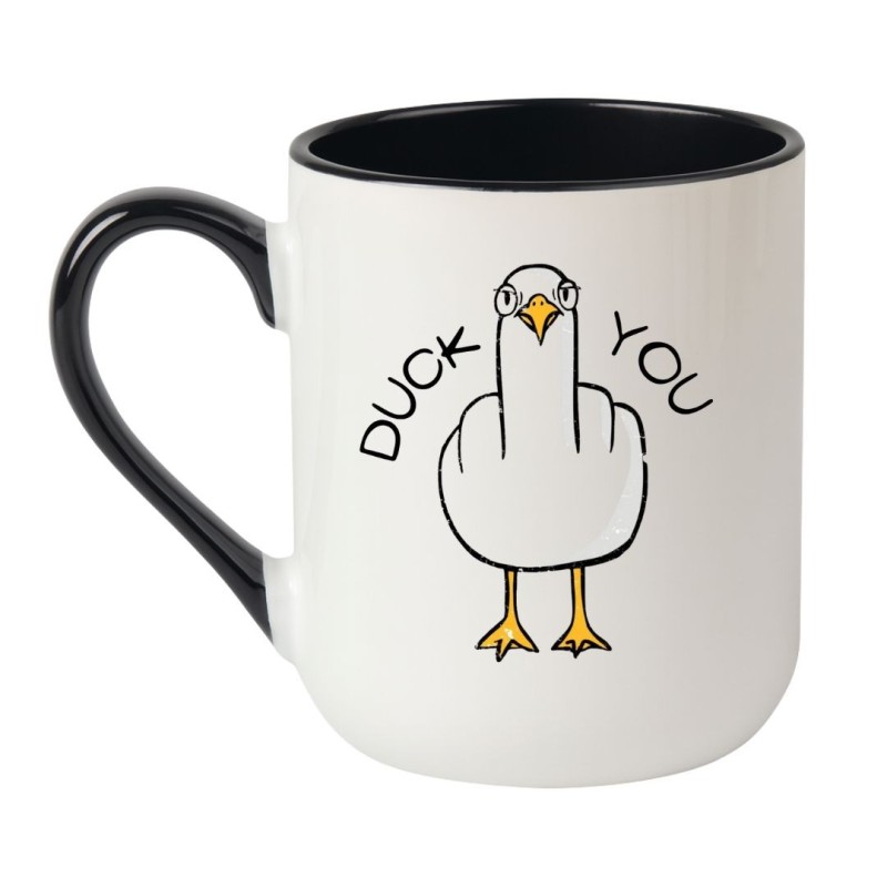 kubek z zabawną grafiką kaczki