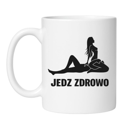 Kubek Jedz Zdrowo – Śmieszny Kubek dla Dorosłych