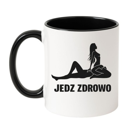 Kubek Jedz Zdrowo – Śmieszny Kubek dla Dorosłych