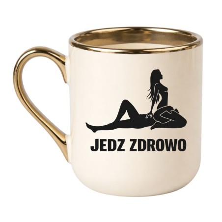 Kubek Jedz Zdrowo – Śmieszny Kubek dla Dorosłych