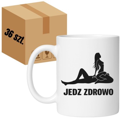 Kubek Jedz Zdrowo – Śmieszny Kubek dla Dorosłych