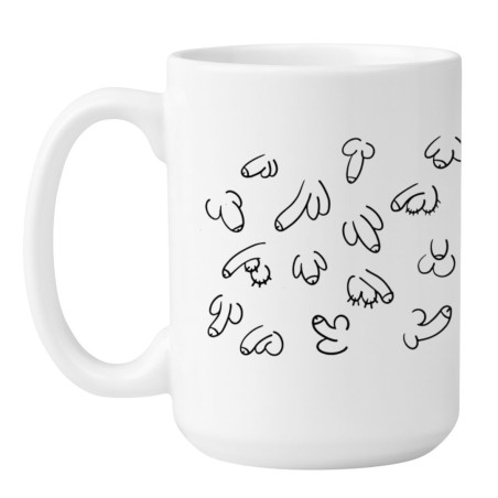 Wulgarny kubek dla dorosłych – humorystyczny design z penisami